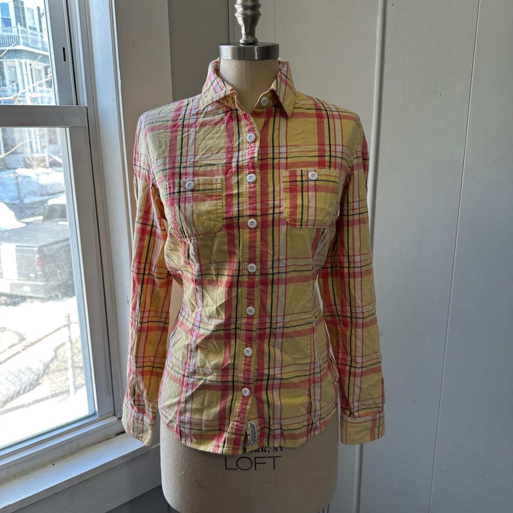 Aeropostale Plaid Flannel Button Up Size L